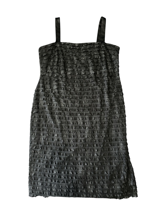 R&M Richards Dresses & Skirts - R&M Richard’s Black Ruffled Strap Dress sz 18 Made in The USA vintage
